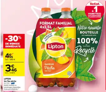 Carrefour Lipton ice tea pêche offre