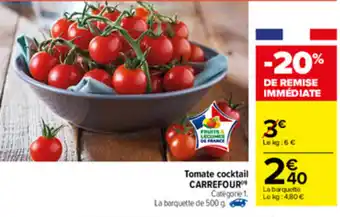 Carrefour Tomate cocktail Carrefour offre