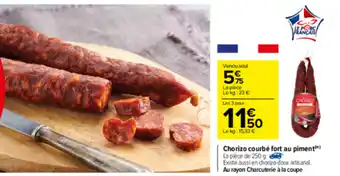 Carrefour Chorizo Courbé fort au piment offre