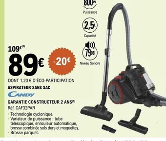 E.Leclerc ASPIRATEUR SANS SAC offre