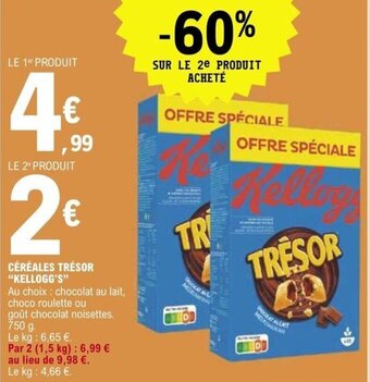CÉRÉALES TRÉSOR KELLOGGS