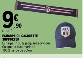 ÉCHARPE OU CASQUETTE SUPPORTER