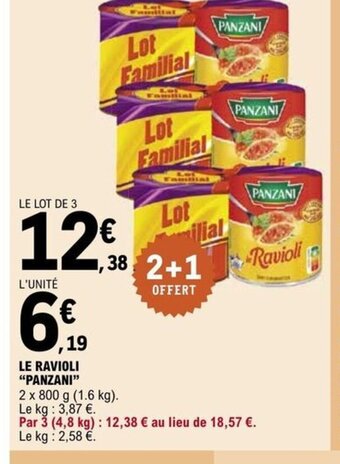 E.Leclerc LE RAVIOLI PANZANI offre