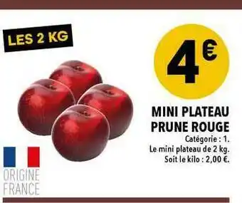 Supeco Mini Plateau Prune Rouge offre