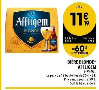 Supeco Bière Blonde Affligem offre