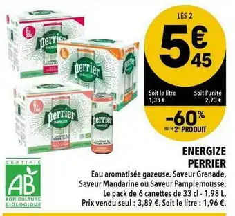 Supeco Energize Perrier offre