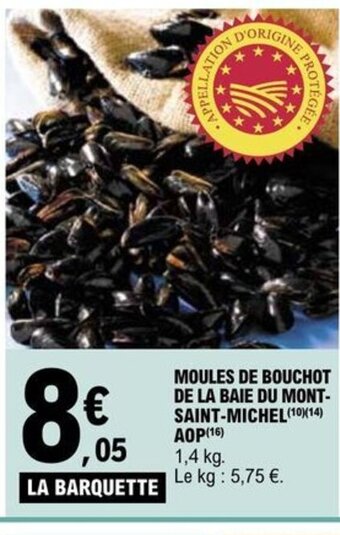 E.Leclerc MOULES DE BOUCHOT DE LA BAIE DU MONT SAINT MICHEL AOP offre