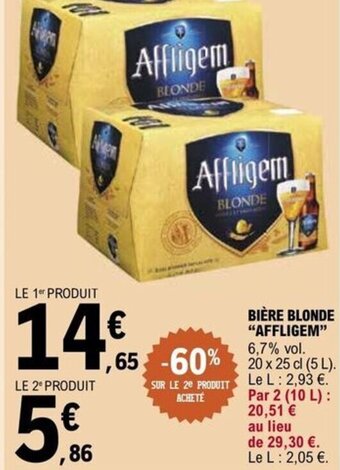 E.Leclerc BIÈRE BLONDE AFFLIGEM offre