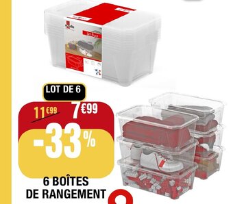 La Foir'Fouille 6 BOÎTES DE RANGEMENT offre