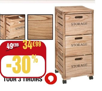 La Foir'Fouille TOUR 3 TIROIRS offre