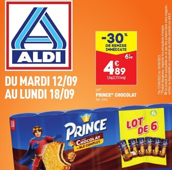 ALDI PRINCE CHOCOLAT offre