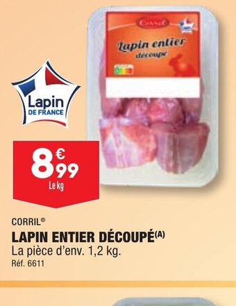 ALDI LAPIN ENTIER DÉCOUPÉ offre