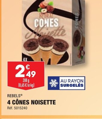 ALDI 4 CÔNES NOISETTE offre
