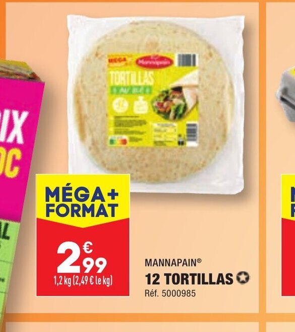 Promo 12 TORTILLAS chez ALDI