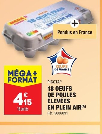 ALDI 18 OEUFS DE POULES ÉLEVÉES EN PLEIN AIR offre