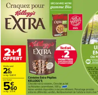 Carrefour Céréales Extra Pépites Kellogg's offre