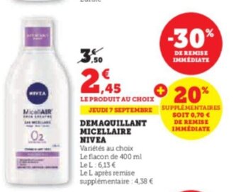 Demaquillant micellaire nivea