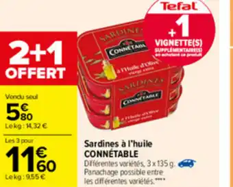 Carrefour Sardines à l'huile Connétable offre