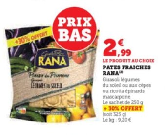 Super U PATES FRAICHES RANA offre