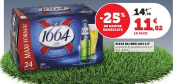 Super U BIERE BLONDE 1664 5,5 offre