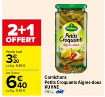 Cornichons Petits Croquants Aigres-doux Kuhne