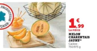 Super U MELON CHARENTAIS JAUNE offre