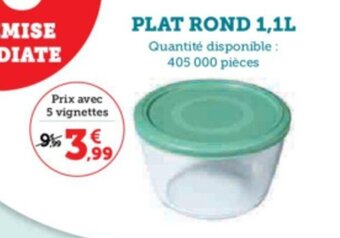Super U PLAT ROND 1,1L offre