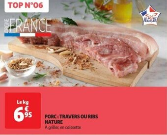 Auchan PORC: TRAVERS OU RIBS NATURE offre