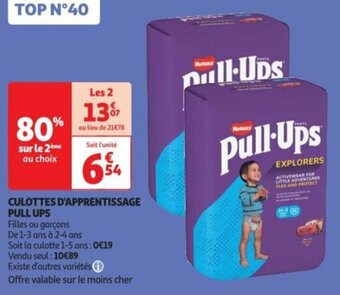 Auchan CULOTTES D'APPRENTISSAGE PULL UPS offre