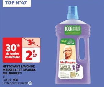Auchan NETTOYANT SAVON DE MARSEILLE ET LAVANDE MR.PROPRE offre