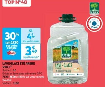 Auchan LAVE GLACE ÉTÉ ARBRE VERT offre