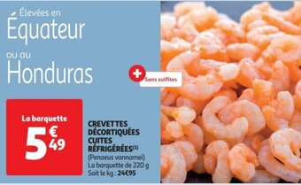 Auchan CREVETTES DÉCORTIQUÉES CUITES RÉFRIGÉRÉES offre