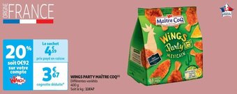 Auchan WINGS PARTY MAÎTRE COQ offre