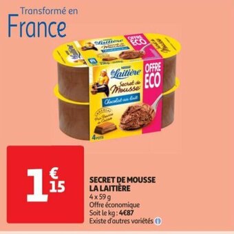 Auchan SECRET DE MOUSSE LA LAITIÈRE offre