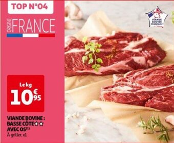 Auchan VIANDE BOVINE BASSE CÔTE AVECOS offre