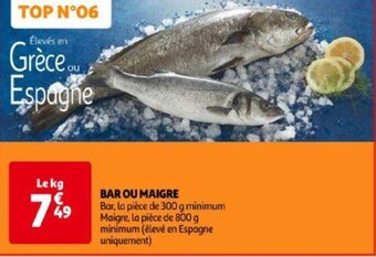 Auchan BAR OU MAIGRE offre