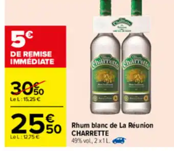 Rhum blanc de La Réunion Charrette
