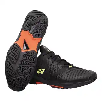 Decathlon Yonex chaussures de tennis power cushion sonicage 3 black-lime offre