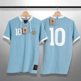 Decathlon T-shirt la celeste retro avec lacets football adulte vintage offre