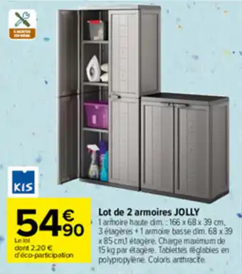 Lot de 2 armoires Jolly