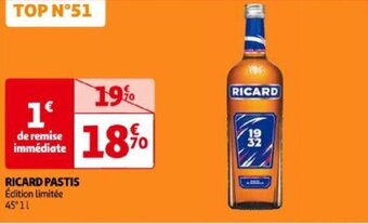 Auchan RICARD PASTIS offre