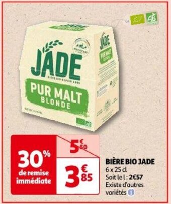 Auchan BIÈRE BIO JADE offre