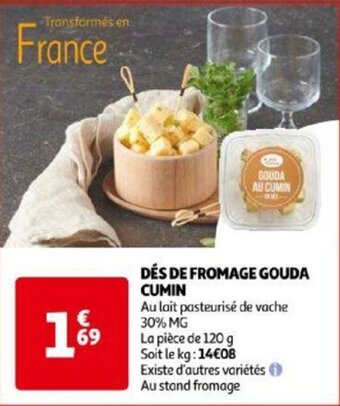 Auchan DÉS DE FROMAGE GOUDA CUMIN offre
