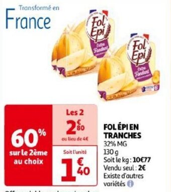 Auchan FOL ÉPI EN TRANCHES offre