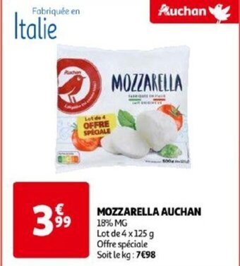 Auchan MOZZARELLA AUCHAN offre