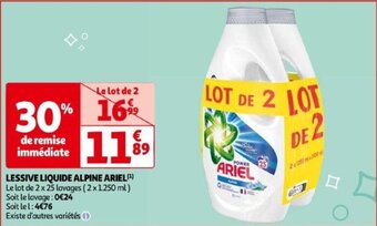 Auchan LESSIVE LIQUIDE ALPINE ARIEL offre