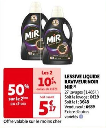 LESSIVE LIQUIDE RAVIVEUR NOIR MIR