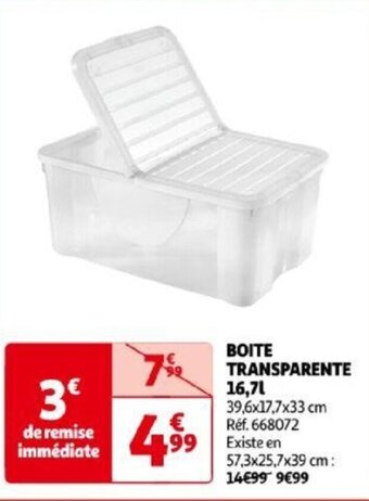 BOITE TRANSPARENTE