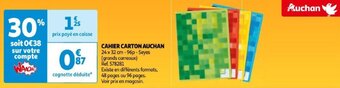 Auchan CAHIER CARTON AUCHAN offre