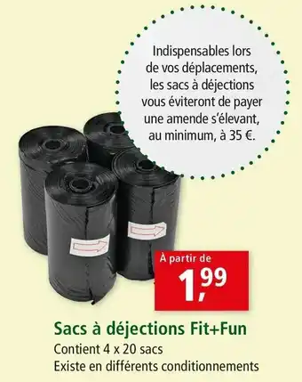 Maxi Zoo Sacs à déjections fit+fun offre